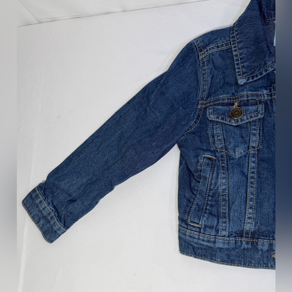 Carter’s Kids Denim Jacket Size 4 Girls Boys Blue Jean Button Front Cotton - Picture 4 of 13